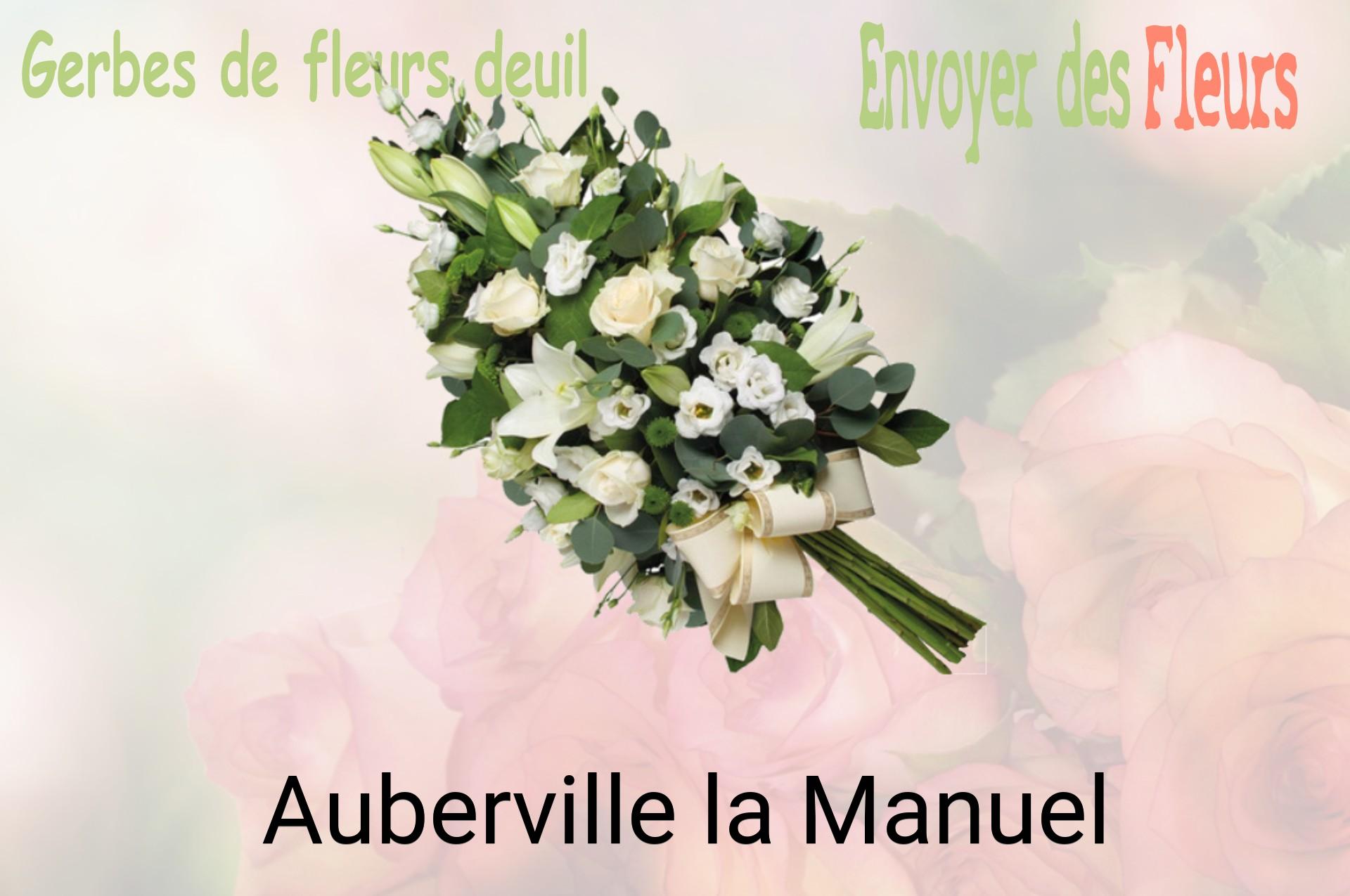 Gerbe de fleurs de deuil livrée à Auberville-la-Manuel